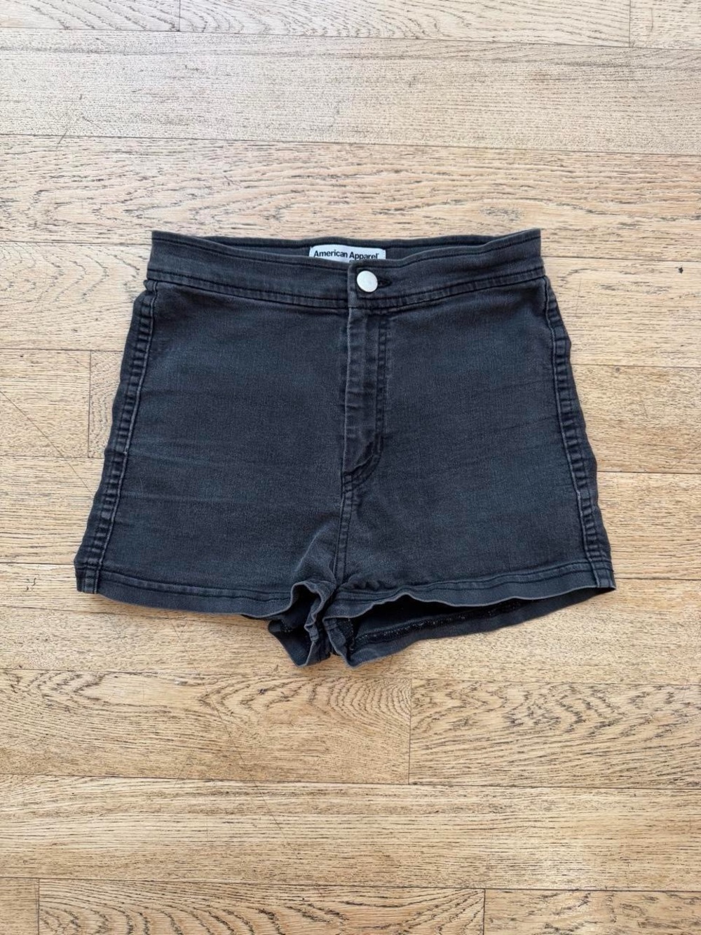 American Apparel Black High-Waist Shorts